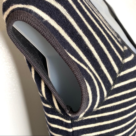 FREE PEOPLE Black Ivory Striped Wool Dress Size S - Picture 4 of 7